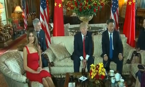 Vợ chồng tổng thống Mỹ tiếp đón vợ chồng chủ tịch Trung Quốc